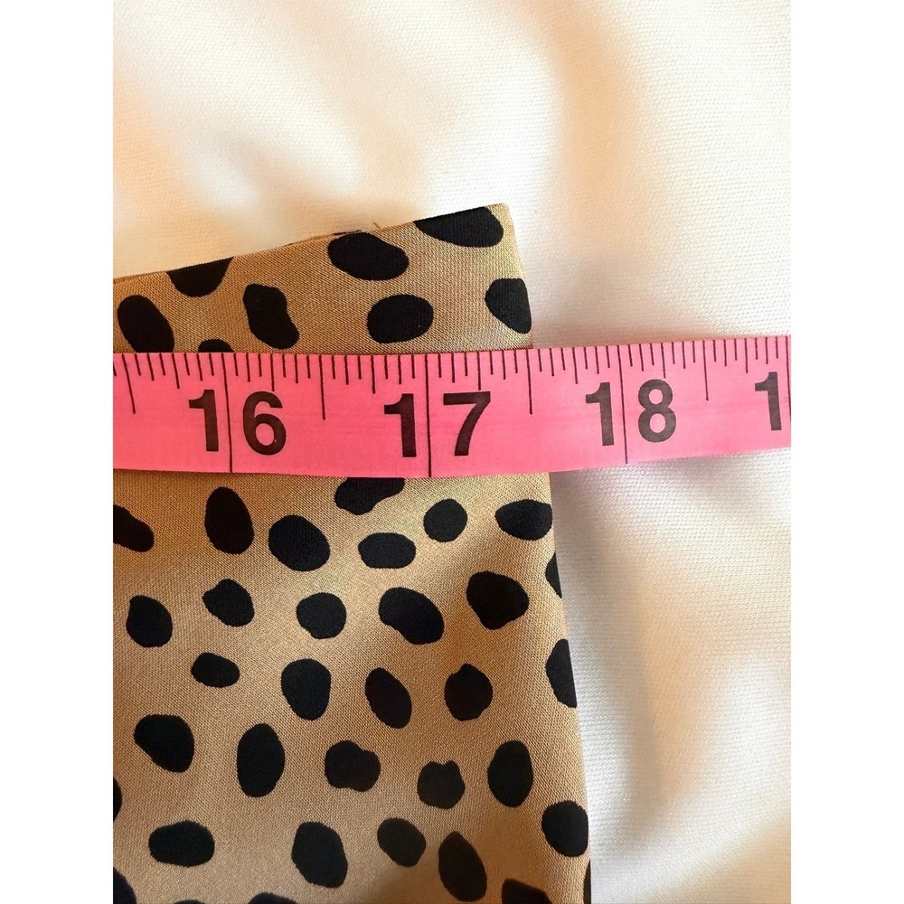 NWT J.Crew Slip Skirt in Leopard Dot Black Tan Size Large - Picture 8 of 9